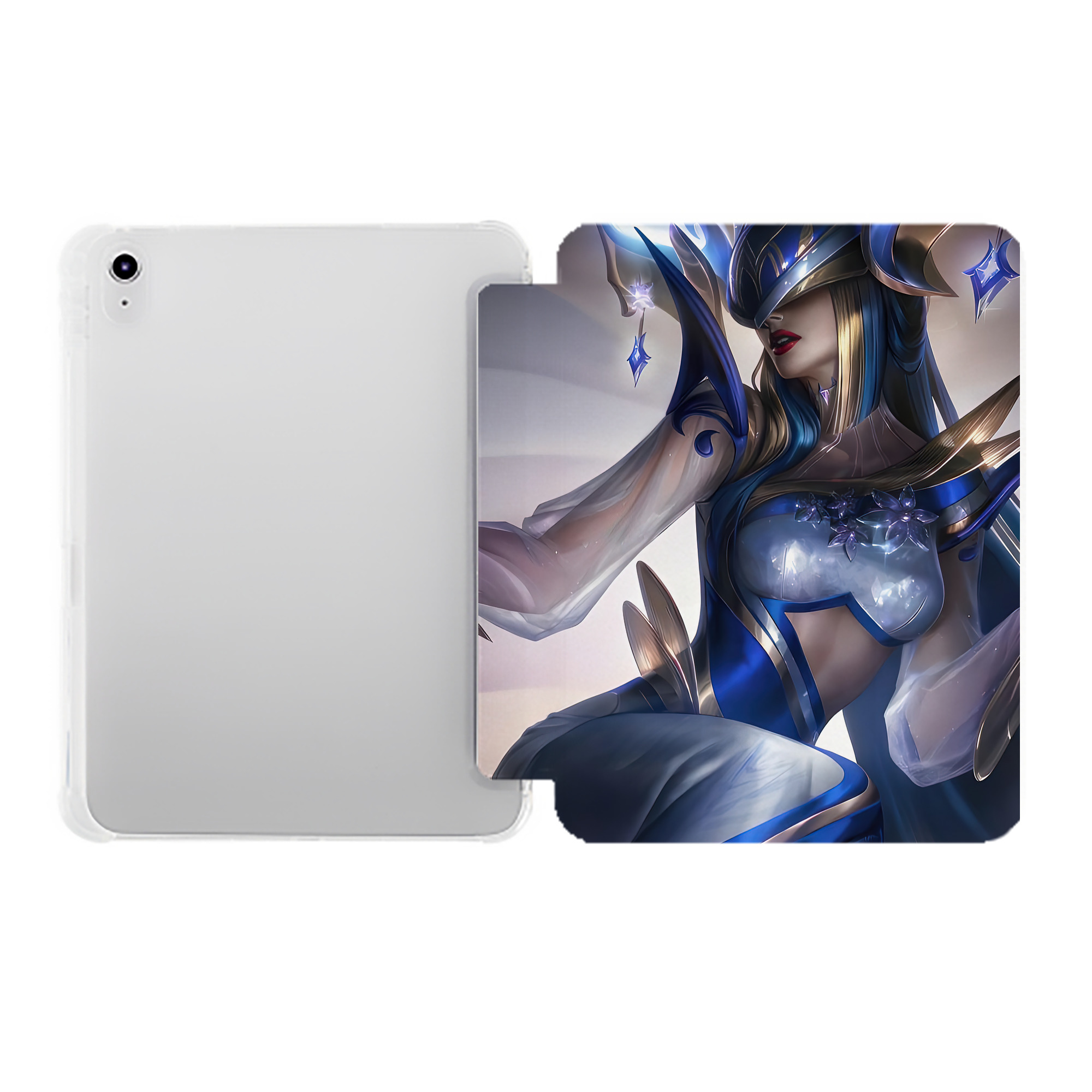 （画像用） リーグ・オブ・レジェンド League of Legends LOL IPad ケース ペン収納付き 三つ折りスタンド PUレザー×シリコン 対応機種9.5/10.5/10.9インチ